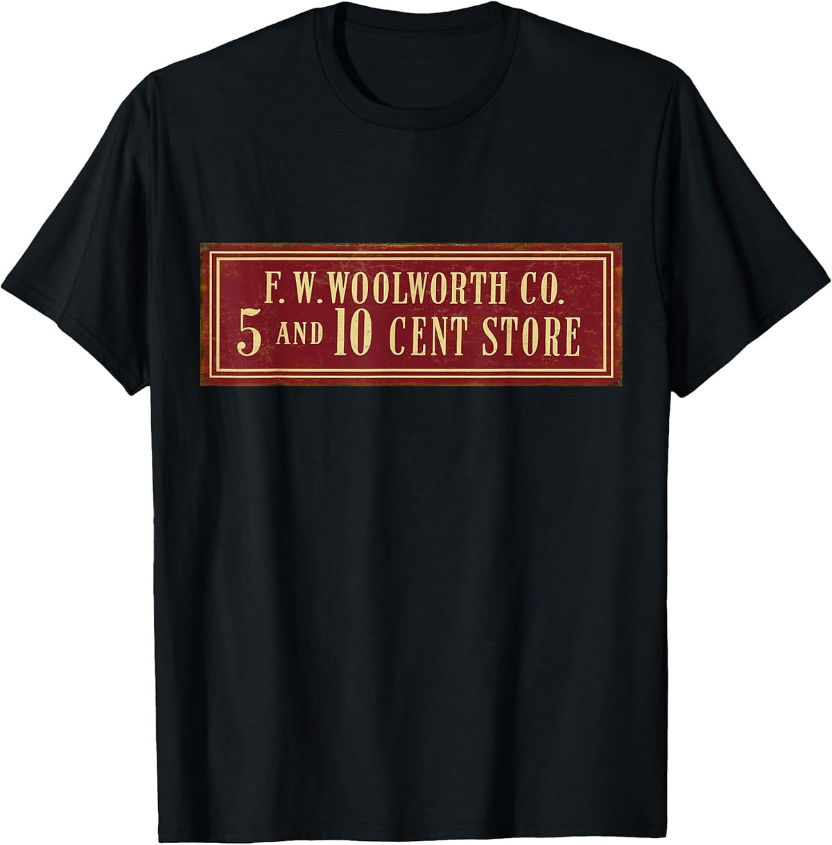 Woolworth Old Store Gone T-Shirt, Men, Black, Small