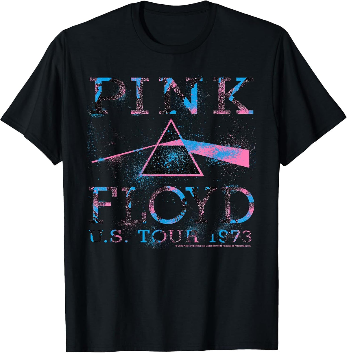 Pink Floyd US Tour 1973 Dark Side Prism Triangle T-Shirt