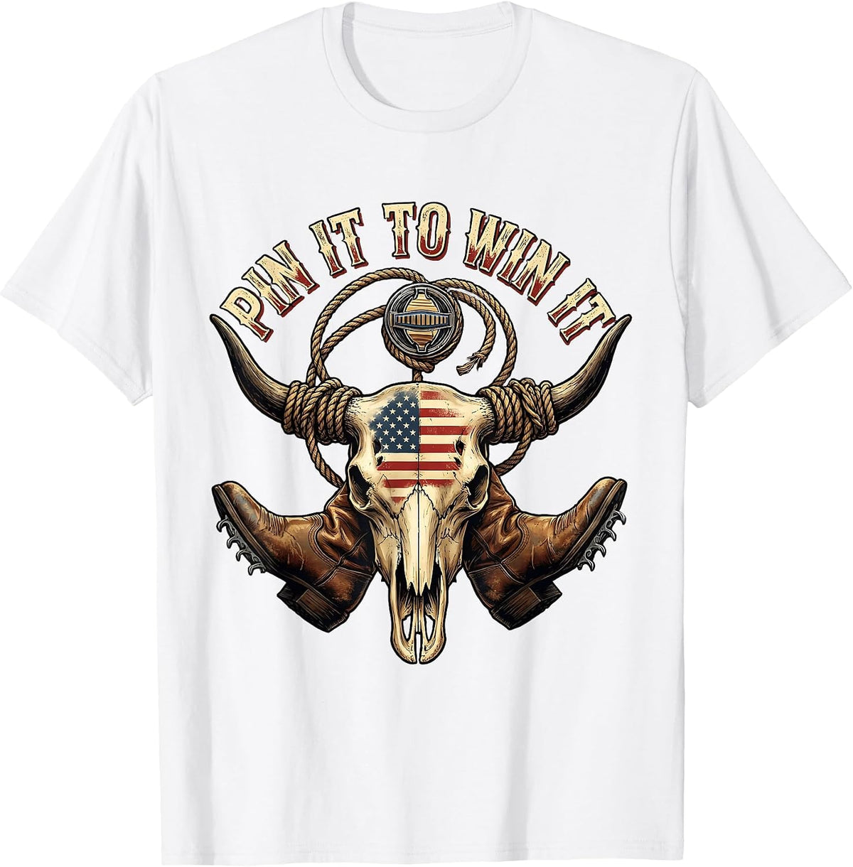 Pin It To Win It Wrestling Graphic Design T-Shirt
