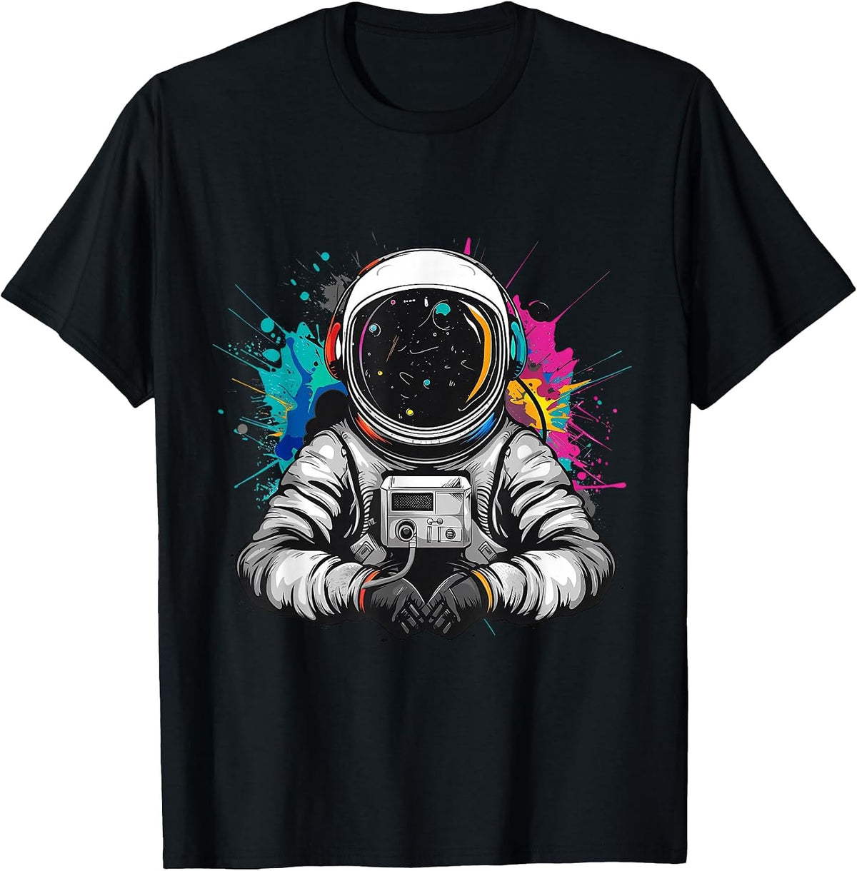 DJ Astronaut Splash Music Headphones Dance Club Techno EDM T-Shirt