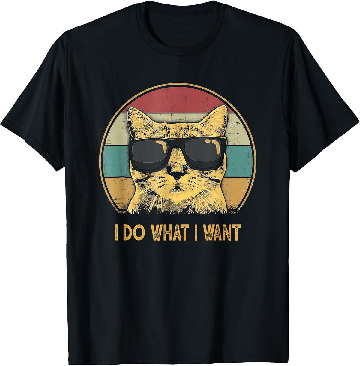 Retro Ich Mache was ich Want, cat Funny cat Lover T-Shirt