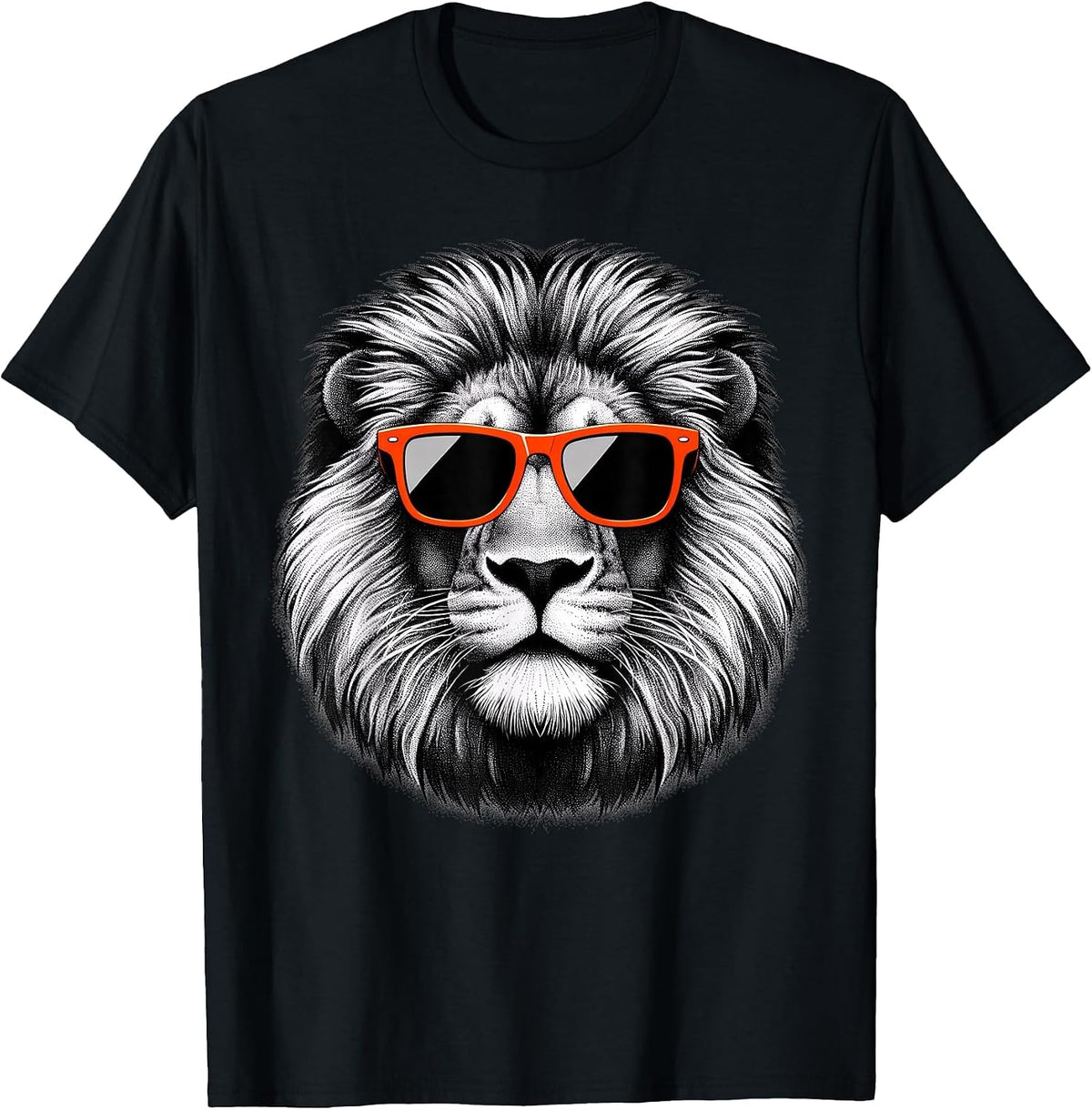 Cool Lion Wearing Sunglasses Graphic Art T-Shirt
