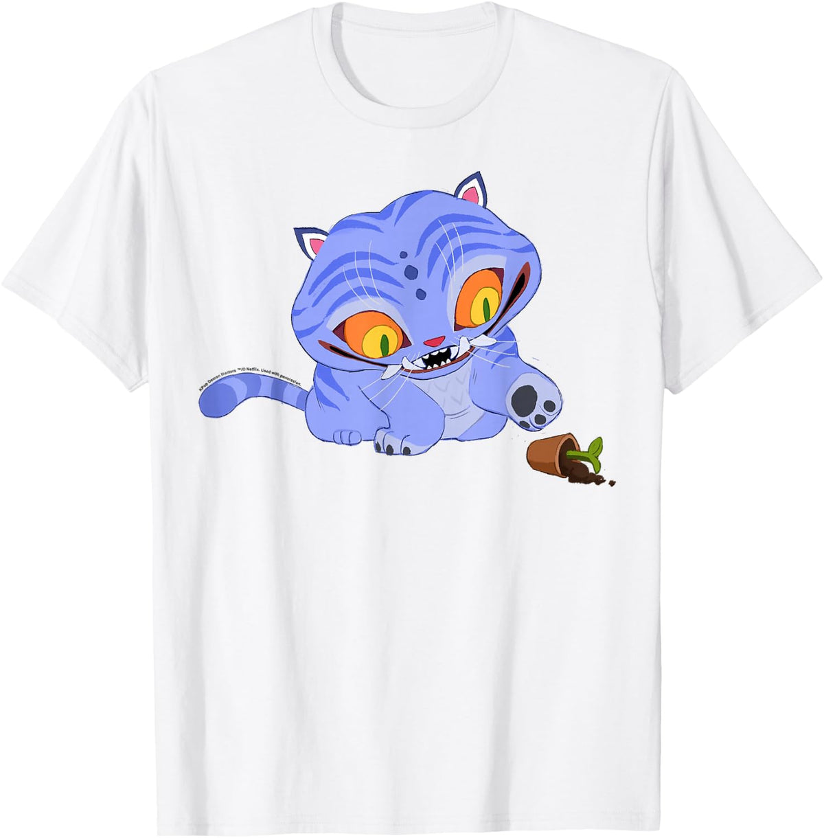 Kpop Demon Hunters Halloween Derpy Playing with Plant Vase T-Shirt
