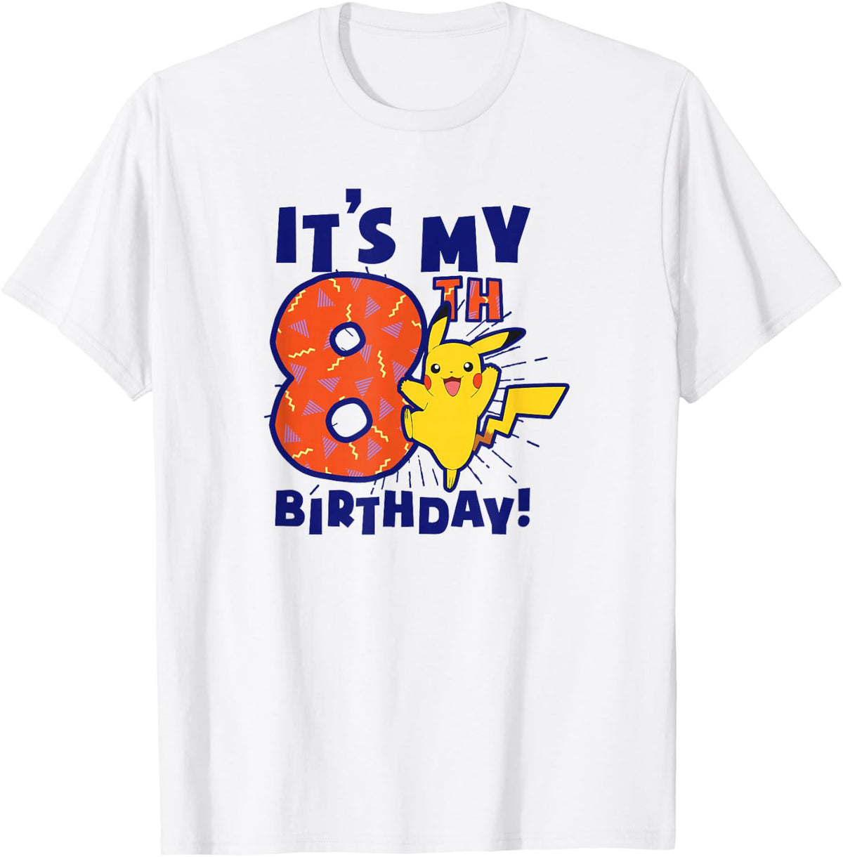 Pokémon Pikachu It's My 8th Birthday Awesome Celebration T-Shirt
