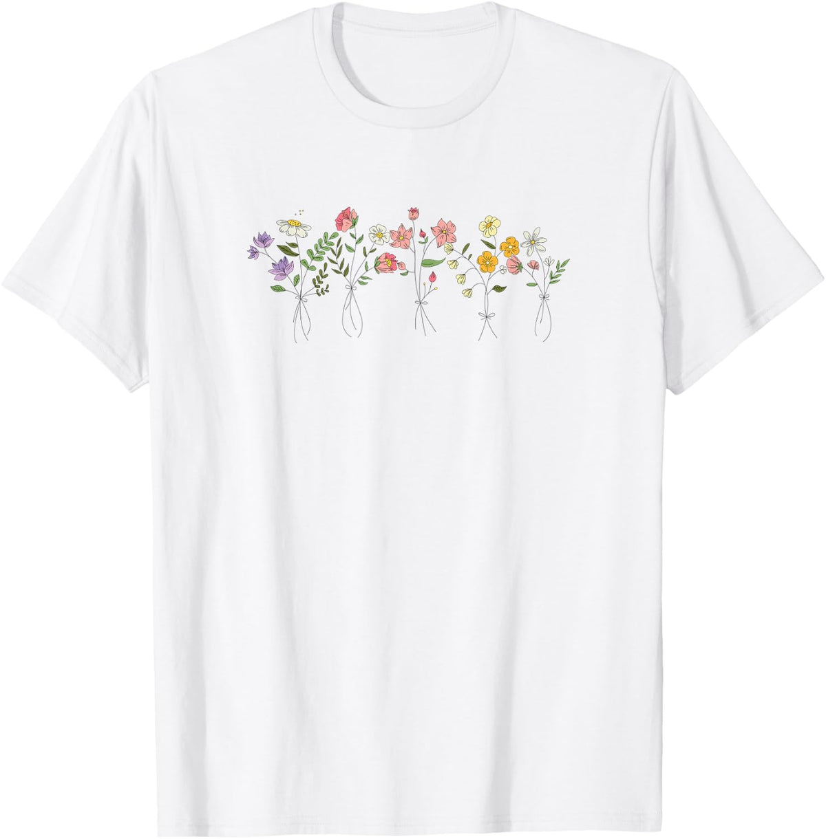 Vintage Botanical Wildflower Gardener Botanist Flower T-Shirt