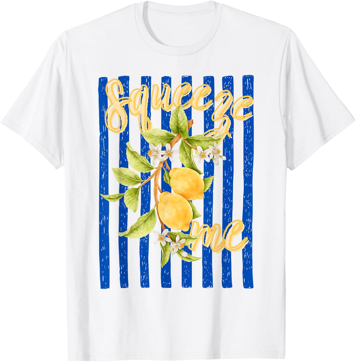 Squeeze Me Lemon Quote Cute Citrus Fruit Summer Pun T-Shirt