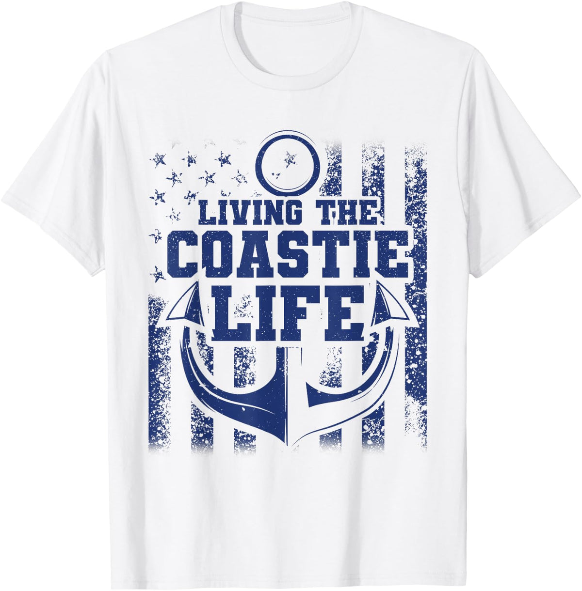 Coast Guard Living The Coastie Life US Flag T-Shirt