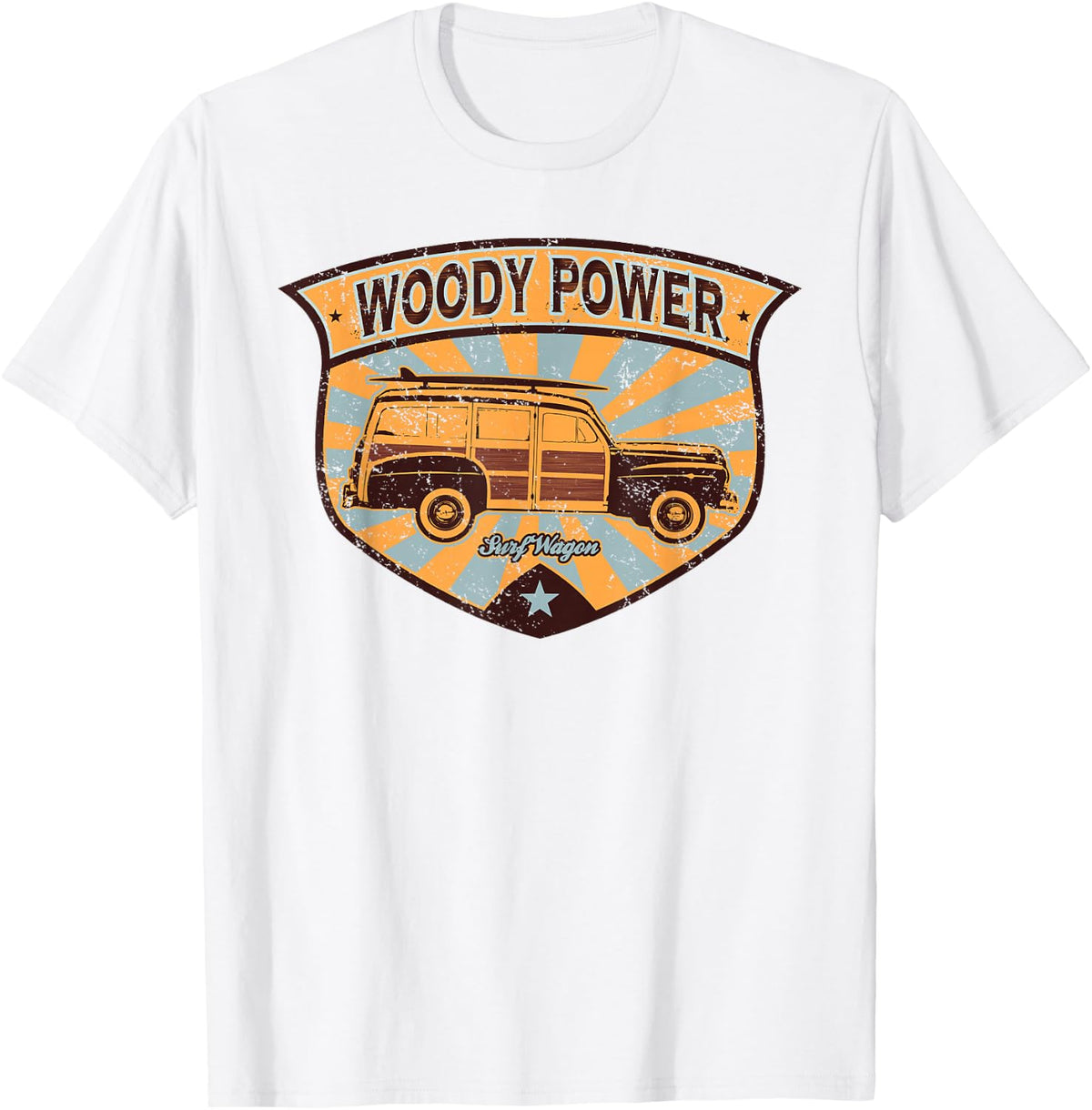 Woody Wagon tee | Vintage Beach Surf Car Retro Woodie T-Shirt