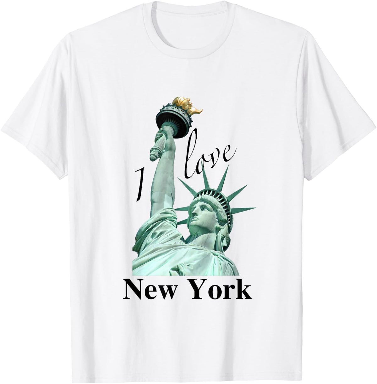 Statue of Liberty I Love New York City Elegant T-Shirt