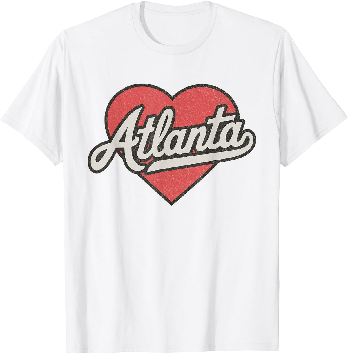 Atlanta Heart Retro GA City Pride Throwback Atlanta T-Shirt