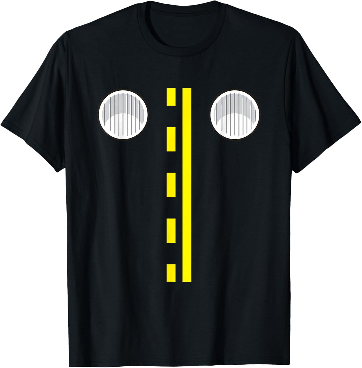 Headlights with Road Markings Funny Easy Halloween Costume T-Shirt