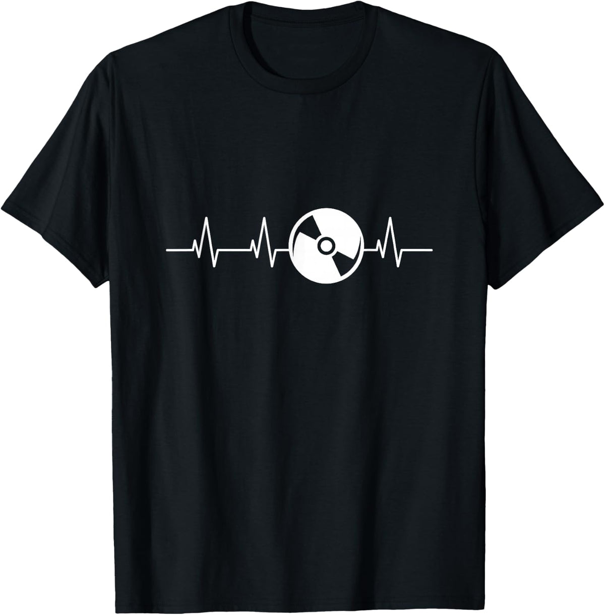 DJ Heartbeat Electronic Music Vinyl Turntable Disc Jockey T-Shirt
