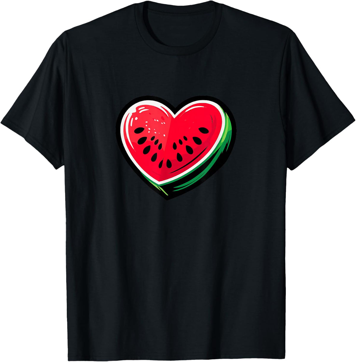 Watermelon Heart Shaped Summer Fruit T-Shirt