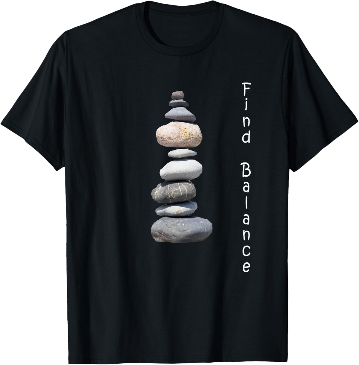 Rock Stacking Shirt Find Balance Nature Cairn T-Shirt T-Shirt