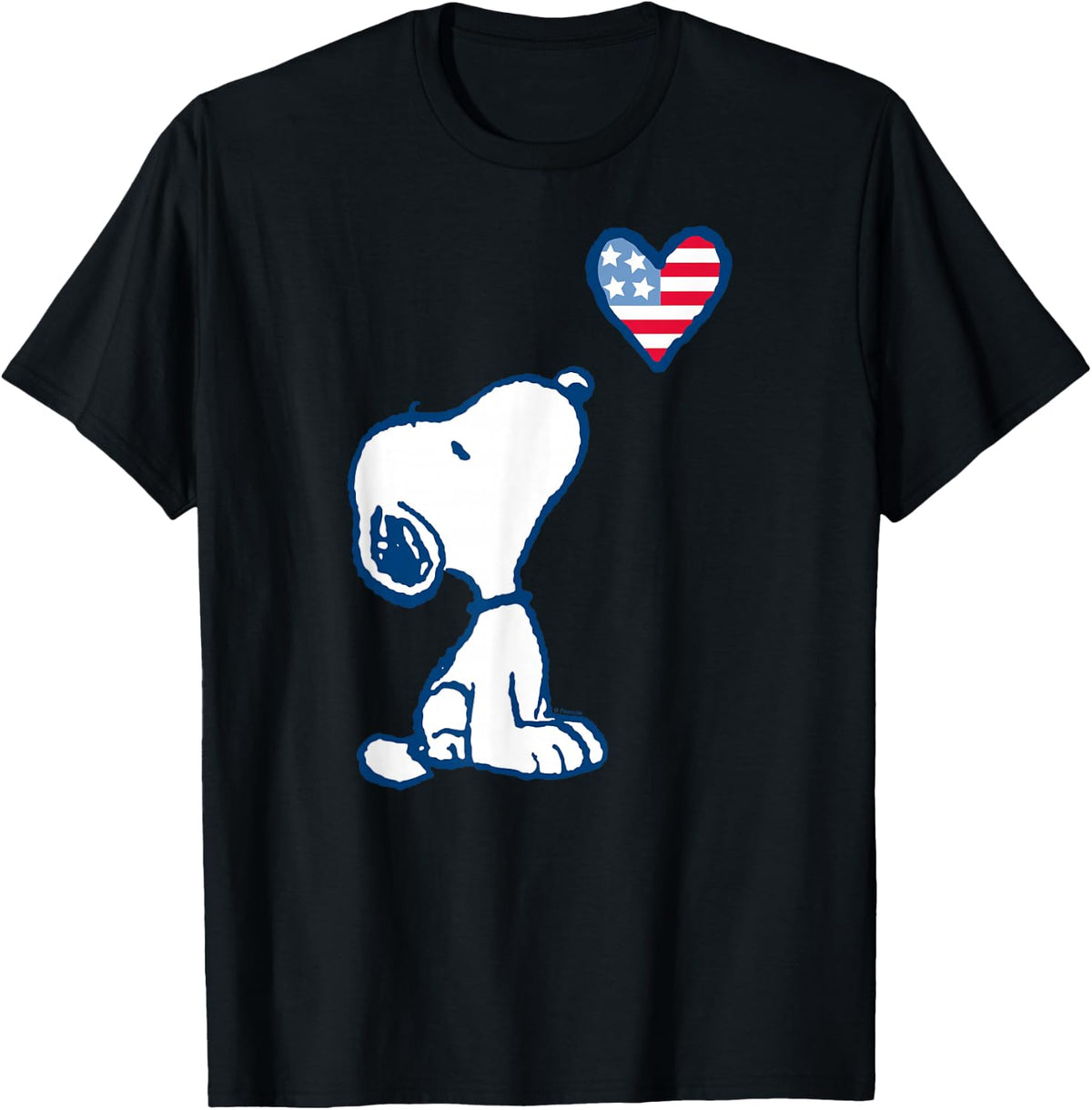 Peanuts - Snoopy Flag Heart T-Shirt