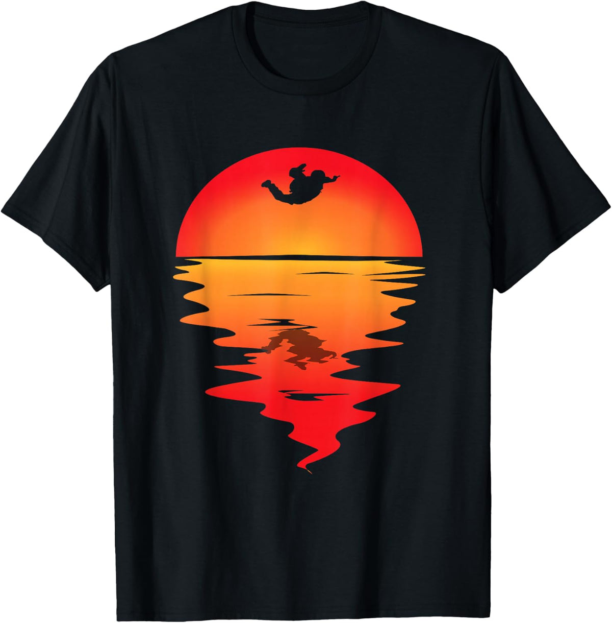 Paragliding Vintage Sunset Skydiving Parachutist Parachute T-Shirt