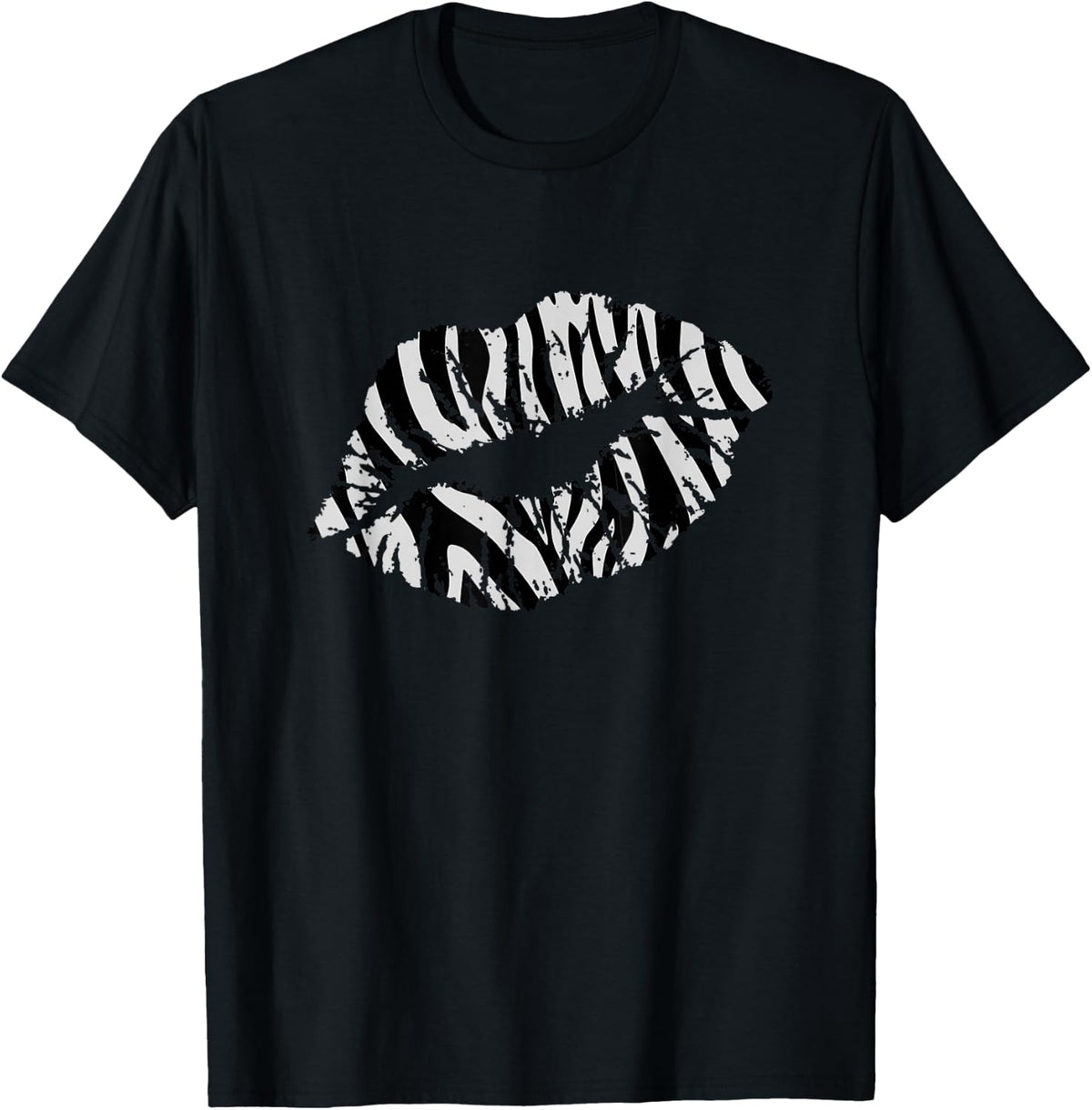 Zebra Print Lips Funny Zebra Shirt Love Kiss and Zebras T-Shirt