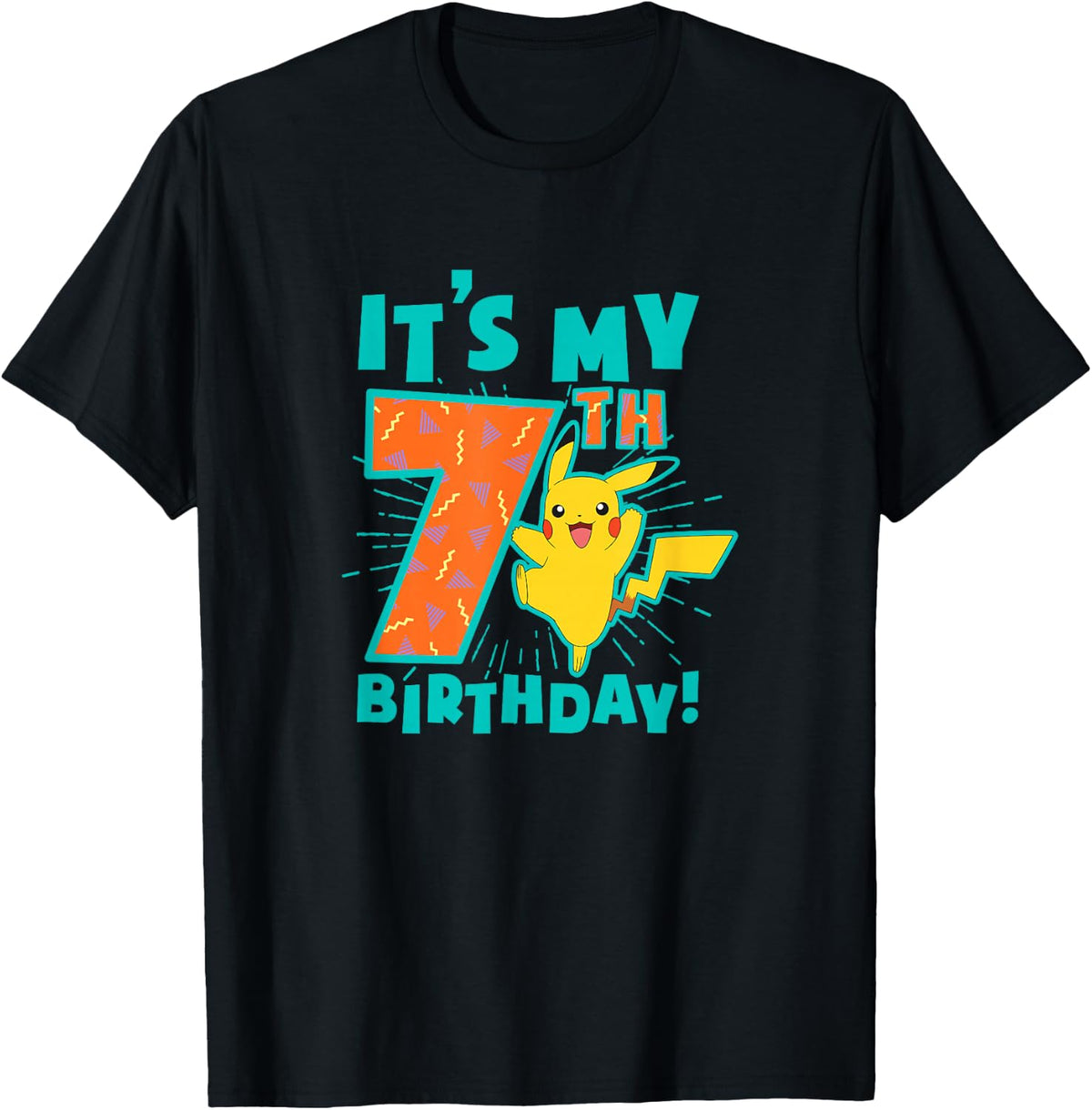Pokémon Pikachu My 7th Birthday Awesome Celebration T-Shirt