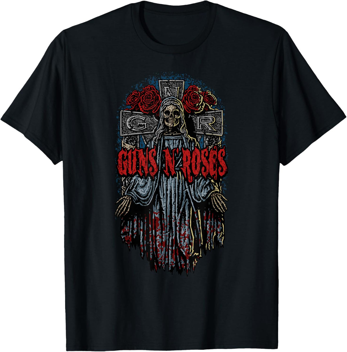 Guns N' Roses Official Mary Mary Skeleton T-Shirt