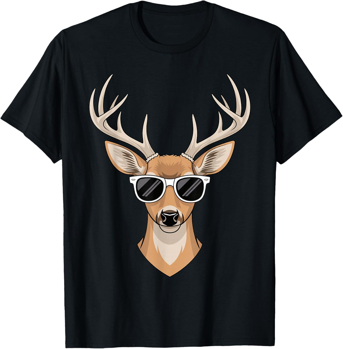 Deer Face Sunglasses Funny Deer for Kids T-Shirt