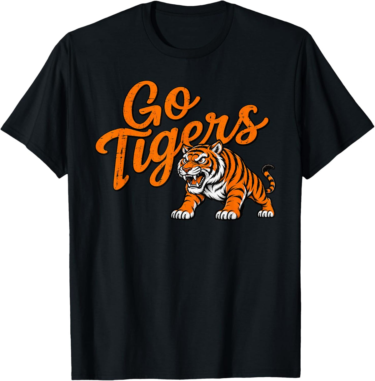 Tigers School Sports Team Spirit Vintage Men Women Boy Girl T-Shirt