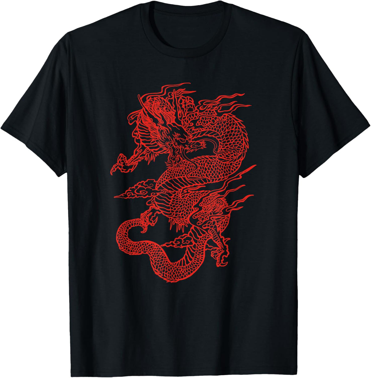 Vintage Japanese Red Dragon Tattoo T-Shirt