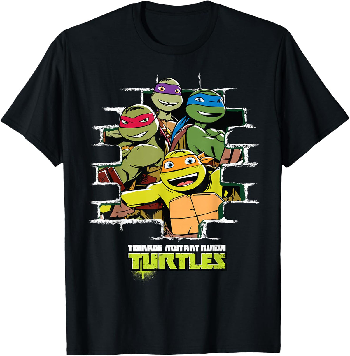 Teenage Mutant Ninja Turtles Opening Through Bricks T-Shirt T-Shirt