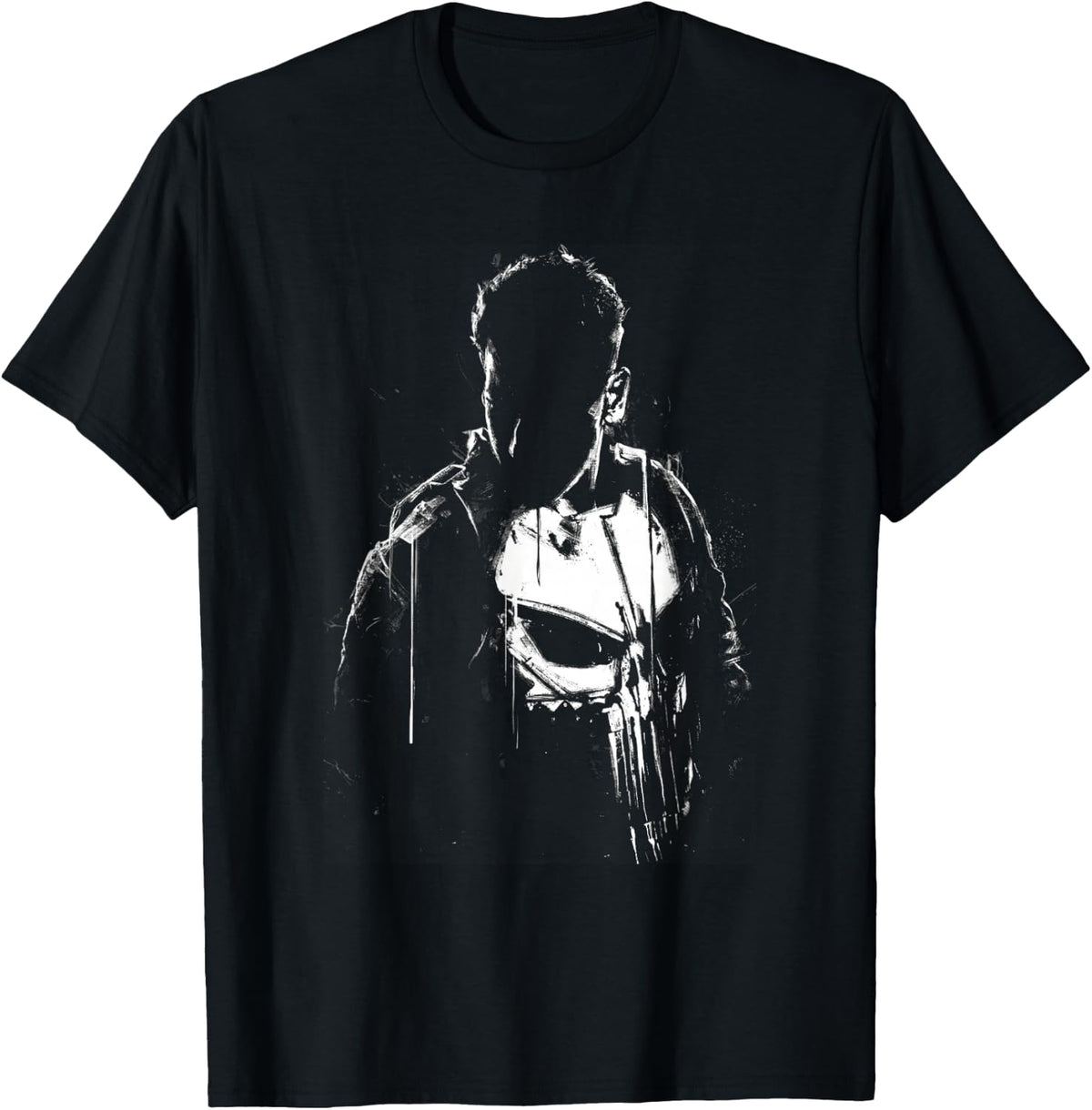 Marvel The Punisher Frank Castle Gritty Ink Sketch T-Shirt