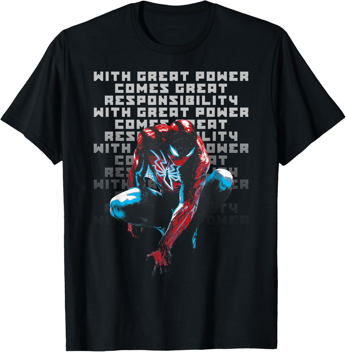 Marvel Spider-Man Great Power Causes Heroic Deeds T-Shirt T-Shirt