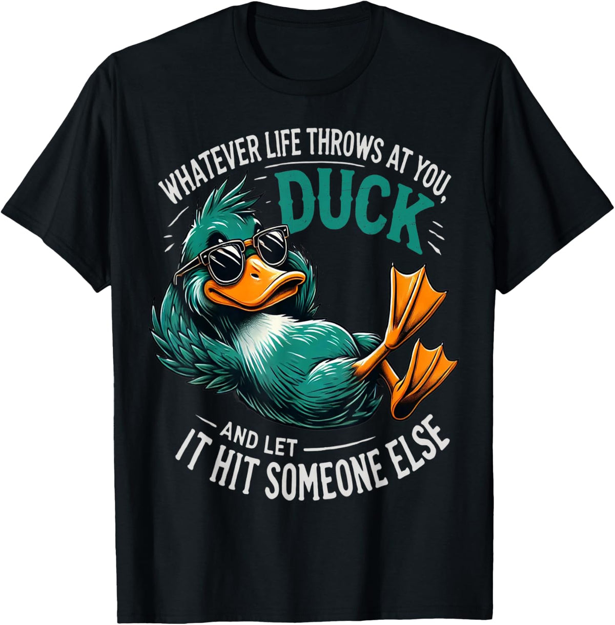 Sarcastic Duck Sunglasses Funny Graphic Tee Novelty Gift T-Shirt