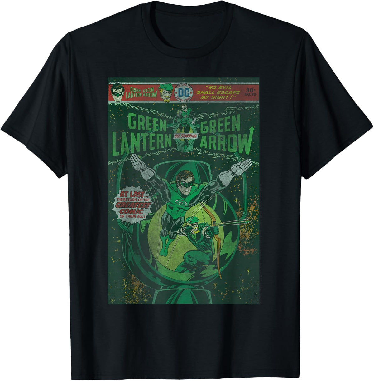 DC Comics Green Lantern and Green Arrow Comic Cover T-Shirt Small
