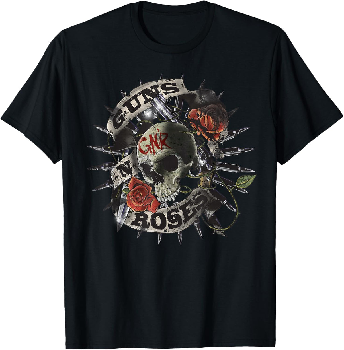 Guns N' Roses Skull Floral T-Shirt