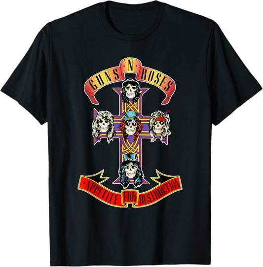 Guns N' Roses Official Cross T-Shirt + 4 months of Amazon Music Unlimited FREE