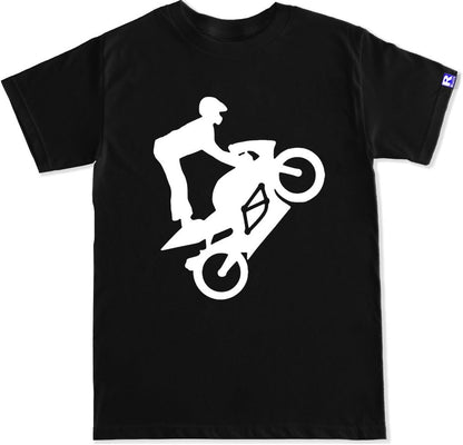 FTD Apparel Men's Motorcycle Wheelie T Shirt