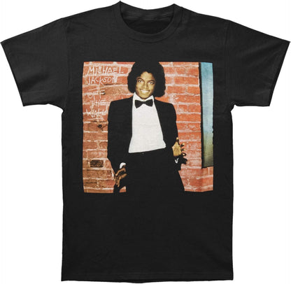 Michael Jackson Unisex Adult Michael Jackson Official Merch Brick Wall T-Shirt