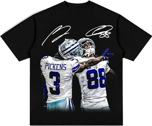 Football Duo Graphic T-Shirt – Bold Slogan Style Tee for Pro Football Fans, Adult & Youth