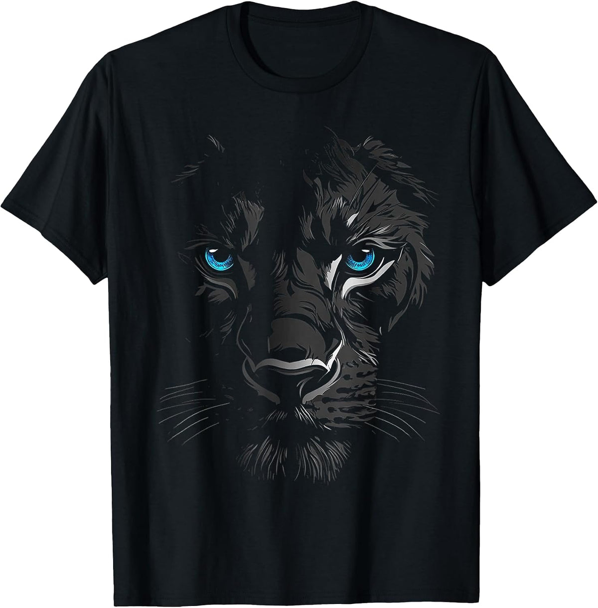 Lion Animal Graphic Blue Eyes Illustration Lion T-Shirt