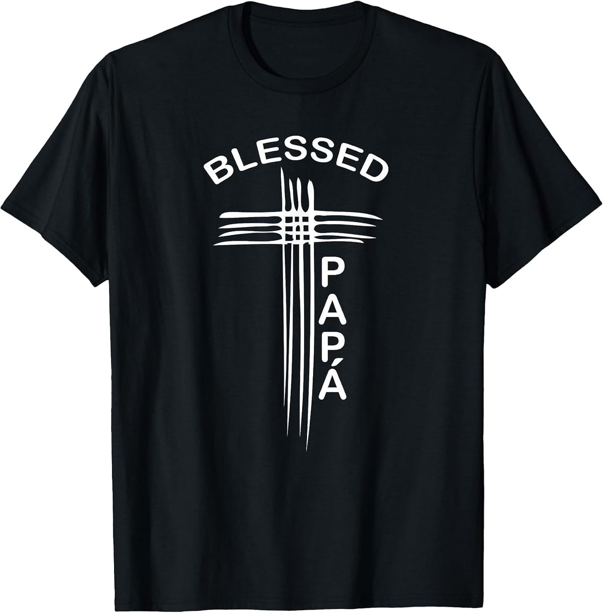 Blessed Papa Spanish Dad Christian Cross T-Shirt