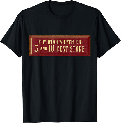 Woolworth Old Store Gone T-Shirt, Men, Black, Small
