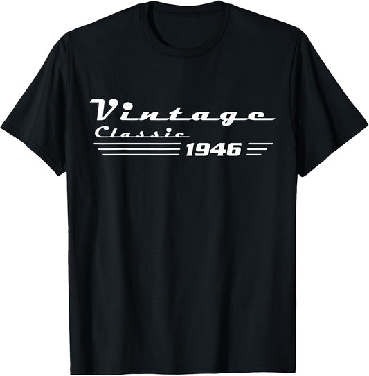Vintage 80 Birthday Decorations Men 80yr 1946 80th Birthday T-Shirt