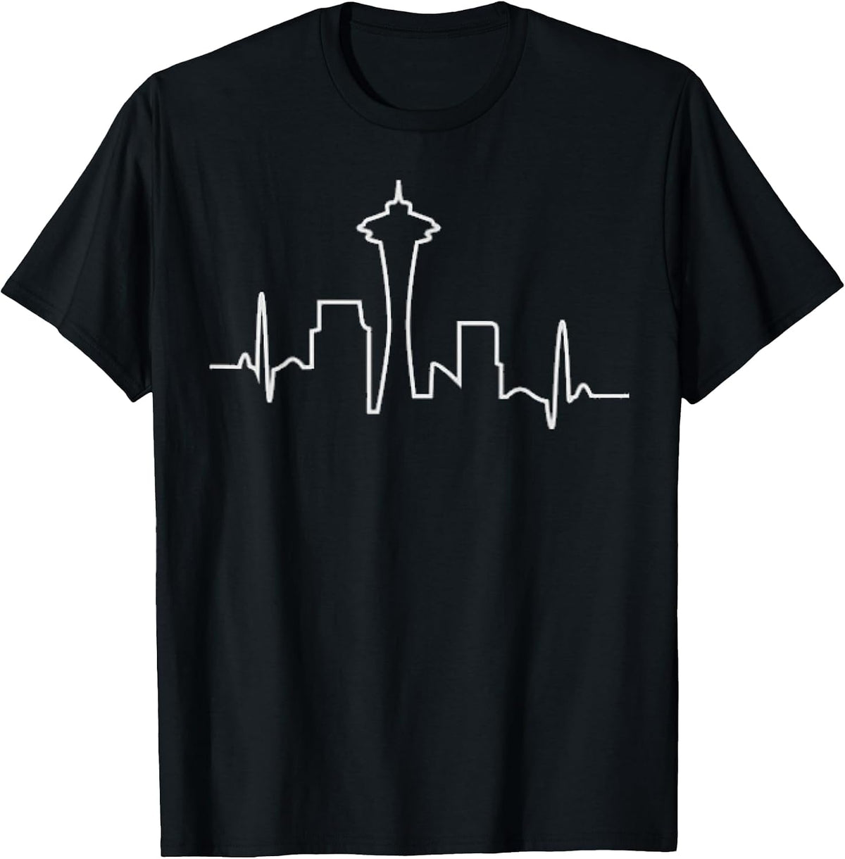 Seattle City Skyline Heartbeat | Funny Seattle T-Shirt