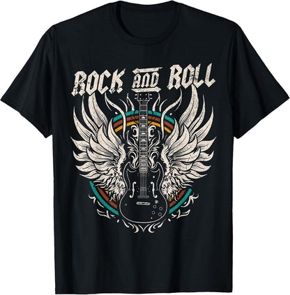 Rock and Roll Guitar Vintage Rock Music T-Shirt