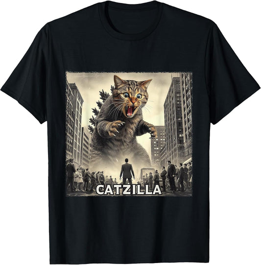 Catzilla Cat Japanese Art Funny T-Shirt