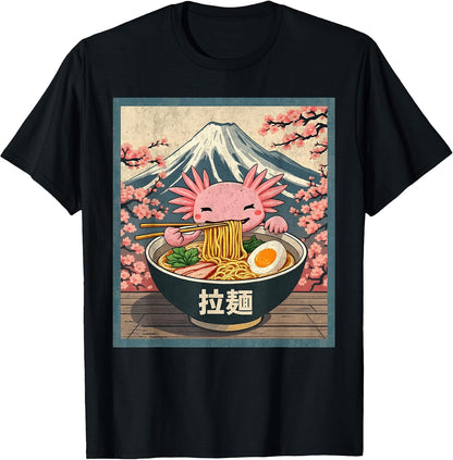 Axolotl Ramen Anime T-Shirt