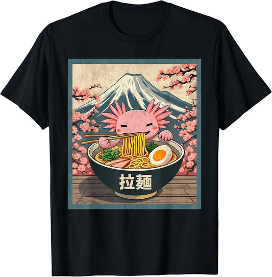 Axolotl Ramen Anime T-Shirt