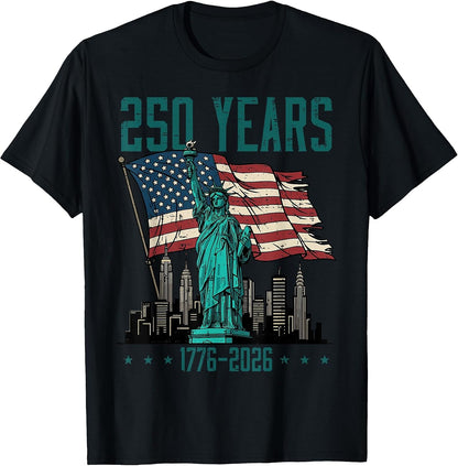 250 Years Statue of Liberty 250th Anniversary Women Men Kids T-Shirt