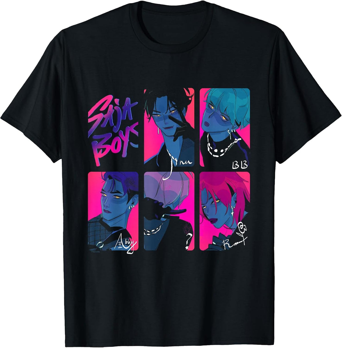 Kpop Demon Hunters Saja Boys Photocards Officially Licensed T-Shirt