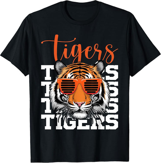 Vintage Tigers Inspirational Athletic Name Design T-Shirt