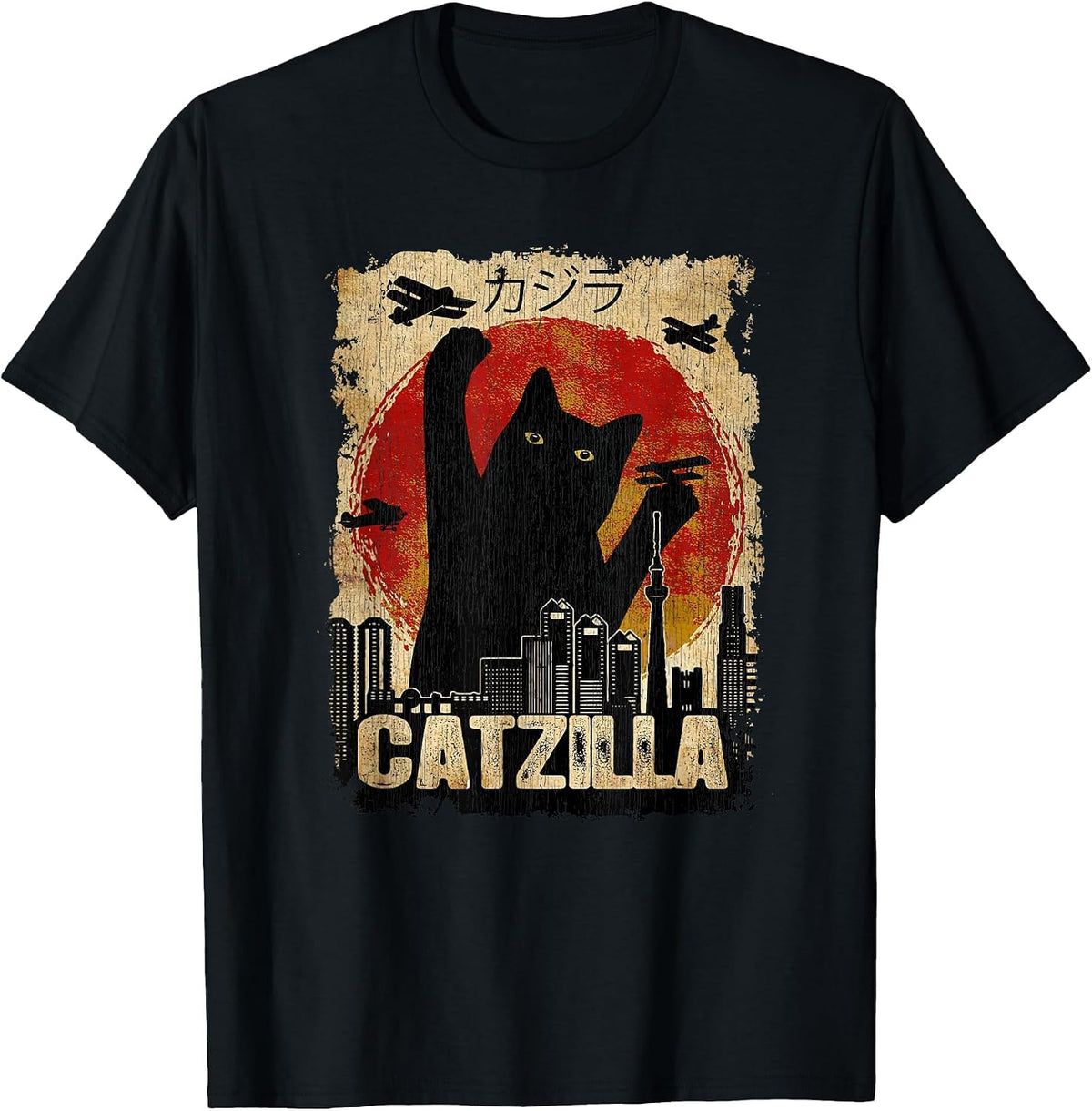 Vintage Catzilla - Funny Kitten and Cat T-Shirt