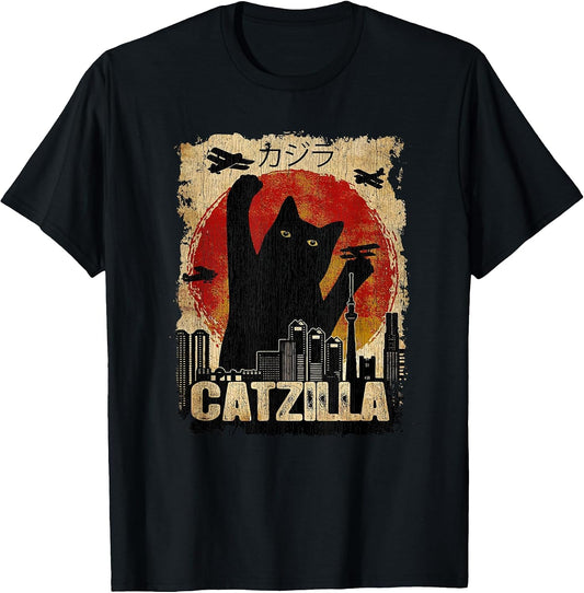 Vintage Catzilla - Funny Kitten and Cat T-Shirt